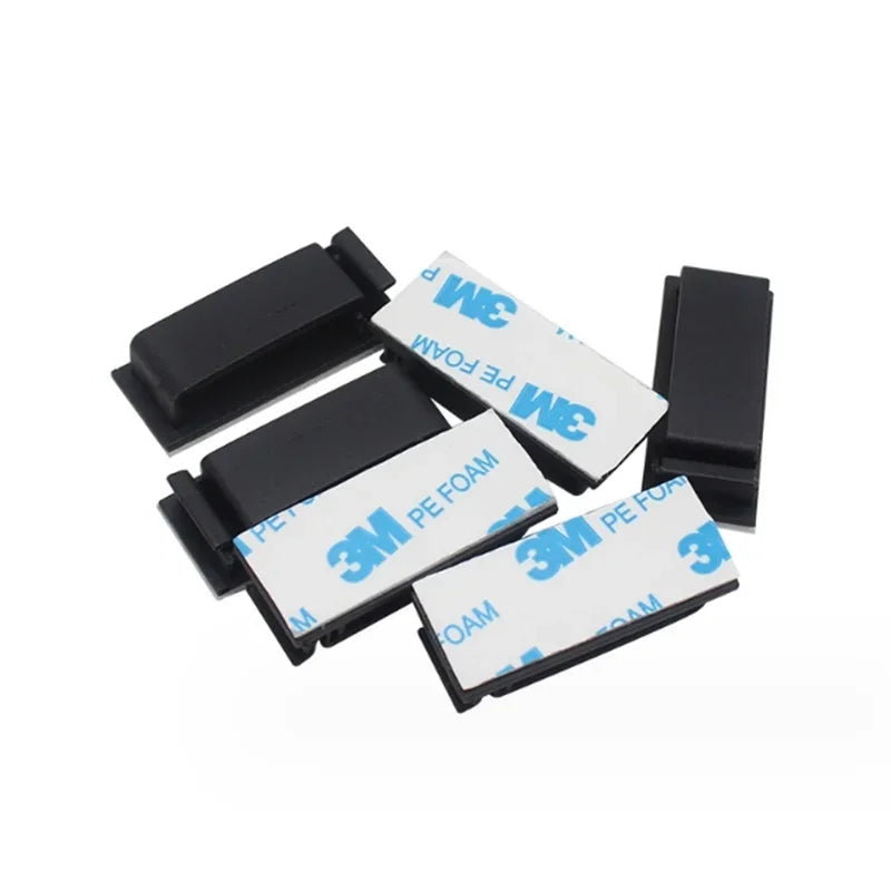 Effortlessly Organize Your Cables with Our Stylish Black and White Cable Fixing Clip - Perfect for Home and Office!