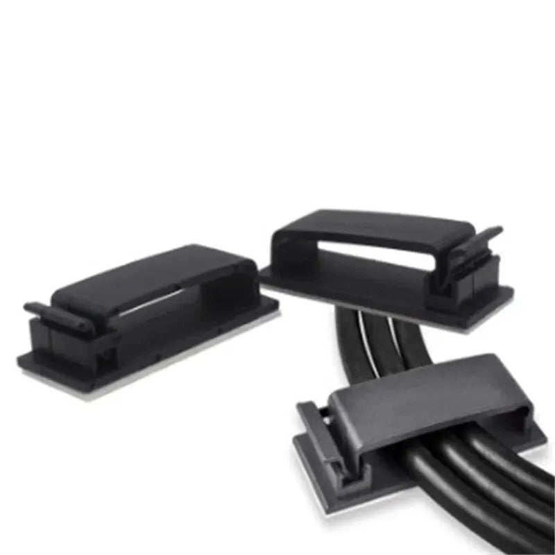 Effortlessly Organize Your Cables with Our Stylish Black and White Cable Fixing Clip - Perfect for Home and Office!